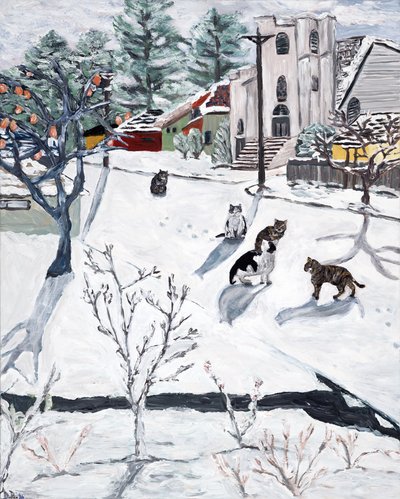 Winter, 2018 (akryl på lærred) af Deborah Eve Alastra