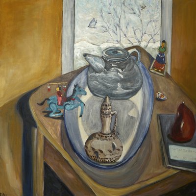 Winter Shadows, 2015 (akryl på lærred) af Deborah Eve Alastra