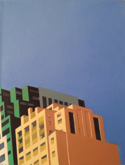 Brooklyn Hi Rise, 2012 (olie på lærred) af Deborah Stevenson