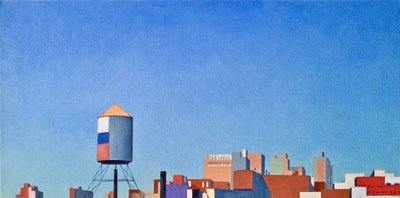 Brooklyn View From 4-t, 2012 (olie på lærred) af Deborah Stevenson