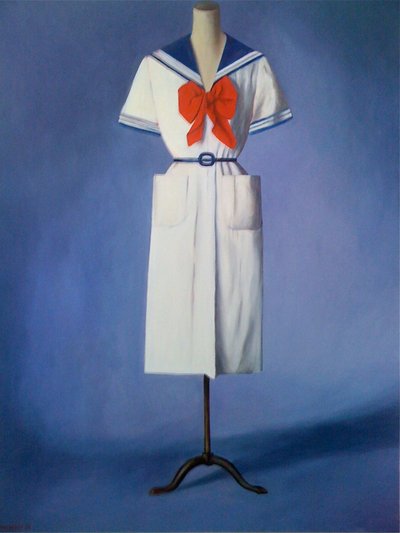 Sømandsdragt, 2002 (olie på lærred) af Deborah Stevenson