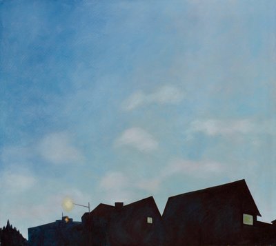 Twilight Roofs, 2003 (olie på lærred) af Deborah Stevenson