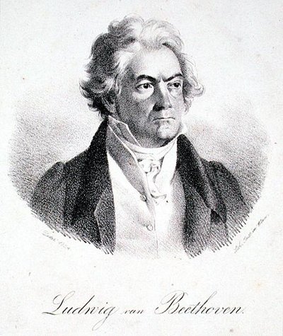 Ludwig van Beethoven (1770-1827) 1824 (litho) af Deker Deker