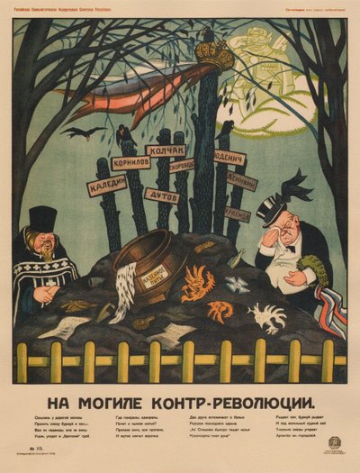 At the Grave of Counter-Revolution-plakat, 1920 af Deni
