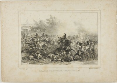 De republikanske husarers angreb af Denis Auguste Marie Raffet