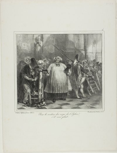 Til støtte for kirkens personale, hvis du vil... af Denis Auguste Marie Raffet