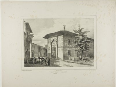 Græsk kirke, Bukarest, Valakiet, 15. juli 1837 af Denis Auguste Marie Raffet