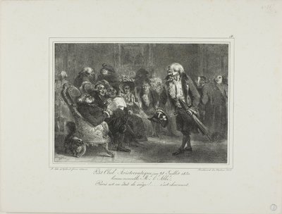 Den lille aristokratiske klub, 28. juli 1830 af Denis Auguste Marie Raffet