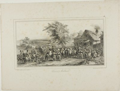 Militær konvoj af Denis Auguste Marie Raffet