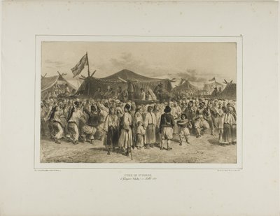 Pierre-messe, Giourjevo, Valakiet, 11. juli 1837 af Denis Auguste Marie Raffet