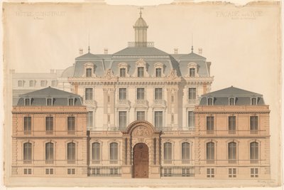 Præsentation Tegning af Hôtel de Camondo af Denis Louis Destors