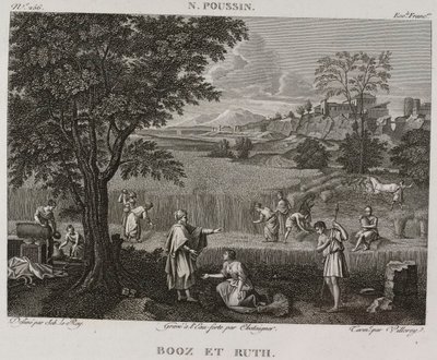 Denis-Sébastien Leroy, Antoine-Claude-François Villerey og Chataigner - Booz og Ruth, efter Nicolas Poussin - 1802-1815 af Denis Sebastien Leroy