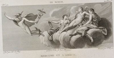 Denis-Sébastien Leroy, Antoine-Claude-François Villerey og Chataigner - Merkur og kærlighed, efter Eustache Le Sueur - 1802-1815 af Denis Sebastien Leroy