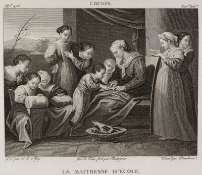 Denis-Sébastien Leroy, Chataigner og Dambrun - Skolelærerinden, efter Giuseppe Crespi - 1802-1815 af Denis Sebastien Leroy