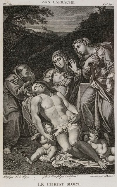 Denis-Sébastien Leroy, Chataigner og Dennel - Den døde Kristus, efter Annibale Carracci - 1802-1815 af Denis Sebastien Leroy