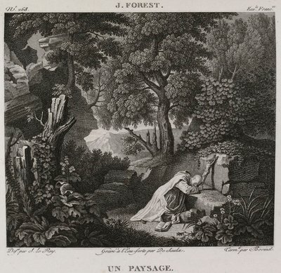 Denis-Sébastien Leroy, De Saulx et Bovinet - Et landskab, efter Jean-Baptiste Forest - 1802-1815 af Denis Sebastien Leroy