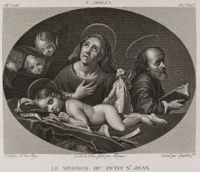 Denis-Sébastien Leroy, Lerouge et Langlois jeune - The Sleep of Little Saint John, efter Carlo Dolci - 1802-1815 af Denis Sebastien Leroy