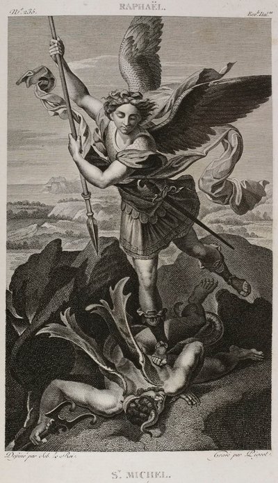 Denis-Sébastien Leroy et Pigeot - Saint Michel, efter Raphael - 1802-1815 af Denis Sebastien Leroy