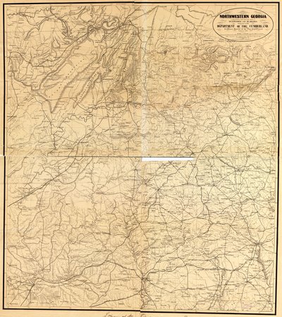 Northwestern Georgia (med dele af de tilstødende stater Tennessee og Alabama) er en del af Department of the Cumberland af Denis; United States. War Department. Engineer Bureau Callahan