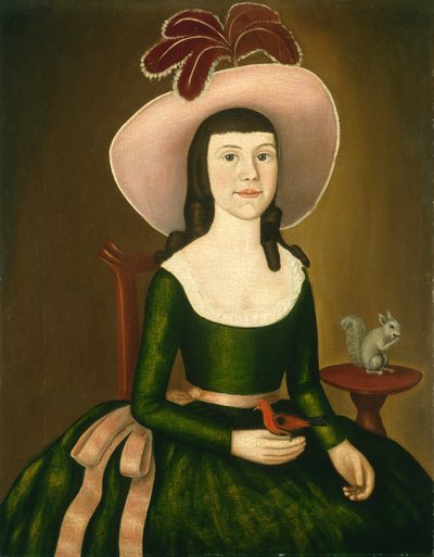 Miss Denison fra Stonington, Connecticut, muligvis Matilda Denison, ca. 1790 af Denison Limner