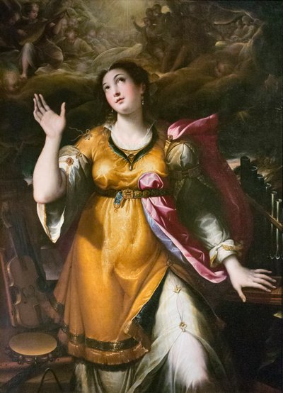 Cecilia, ca. 1580 (olie på lærred) af Denys Calvaert or Calvart