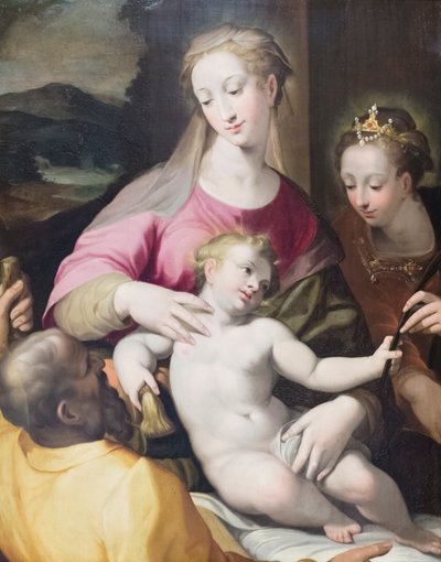 Det mystiske ægteskab mellem St. Catherine af Denys Calvaert or Calvart