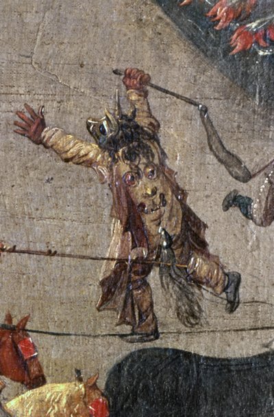 Ærkehertuginde Isabellas triumf i Ommeganck i Bruxelles den 31. maj 1615, detalje af en udklædt djævelfigur, 1615 af Denys van Alsloot
