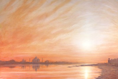 Taj Mahal ved solnedgang af Derek Hare