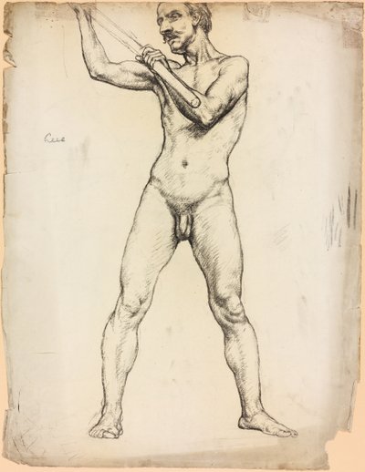 Et studie af en mandlig figur af Derwent Lees