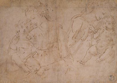 To studier af Jomfruen og Barnet af Desiderio da Settignano