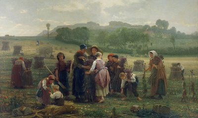 Høst valmuer i Picardie, 1860 af Desire Francois Laugee