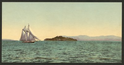 Alcatraz og Golden Gate, San Francisco af Detroit Photographic Co.