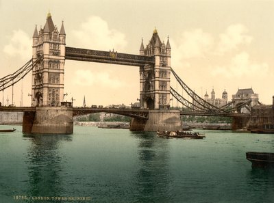 Tower Bridge, London af Detroit Photographic Co.