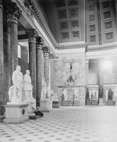 Et hjørne i Statuary Hall, Capitol i Washington, D.C., ca. 1904 af Detroit Publishing Co.