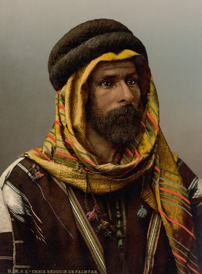 Beduinhøvding af Palmyra, ca. 1890-1900 (fotokromtryk) af Detroit Publishing Co.