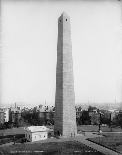 Bunker Hill Monument, Charlestown, Massachusetts, ca. 1890-99 af Detroit Publishing Co.