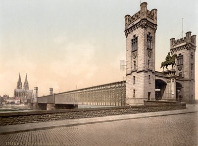Eisenbahn-broen, Rhinen, Köln, Tyskland, ca. 1900 af Detroit Publishing Co.