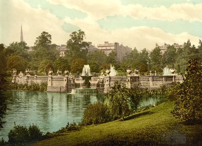 Springvand ved Kensington Gardens, London, ca. 1890-1900 af Detroit Publishing Co.