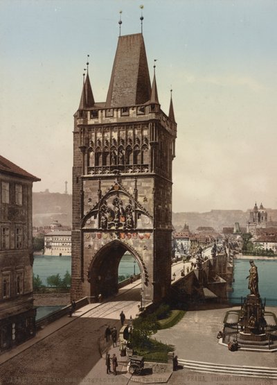 Old Town Bridge Tower, Prag, 1905 af Detroit Publishing Co.