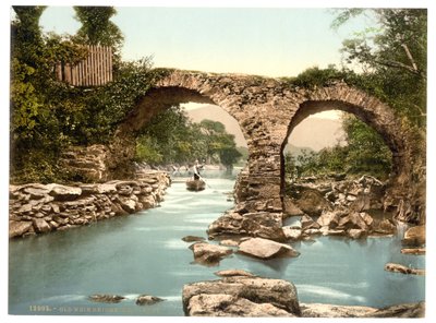 Old Weir Bridge. Killarney, County Kerry, Irland, ca. 1890-1900 (fotokrom) af Detroit Publishing Co.