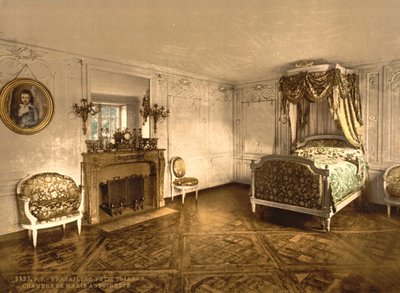 Petit Trianon, Versailles, Marie Antoinettes kammer, ca. 1890-1900 af Detroit Publishing Co.