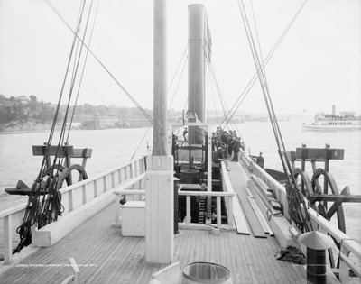 Damper Clermont, dæk, ser agterud, 1909 af Detroit Publishing Co.