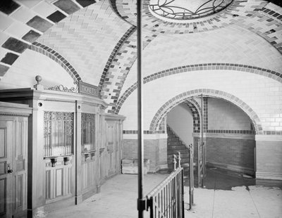 Billetkontor, City Hall metrostation, New York, ca. 1904 (s/h foto) af Detroit Publishing Co.