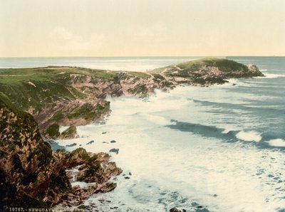 Towan Head, Newquay, Cornwall, England, fotokromtryk, ca. 1900 af Detroit Publishing Co.