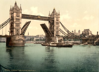 Tower Bridge, London af Detroit Publishing Co.