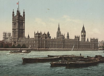 Houses of Parliament fra floden, London, ca. 1890-1900 (fotokrom) af Detroit Publishing Co.