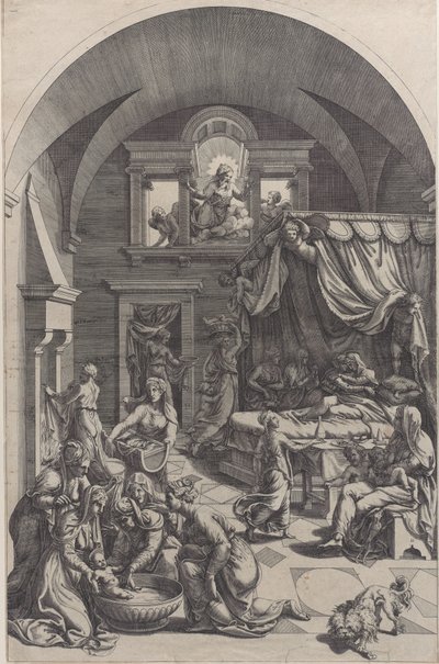 Johannes Døberens fødsel, 1555-88. af Diana Mantuana