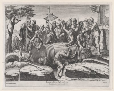 Mirror of Roman Magnificence: Marcus Atilius Regulus in a Barrel, slutningen af ​​det 16. århundrede af Diana Mantuana