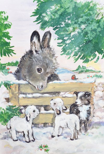 Farmyard Friends, 1996 (wc) af Diane Matthes