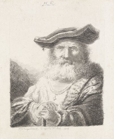 Gammel mand med baret af Diederik Jan Singendonck